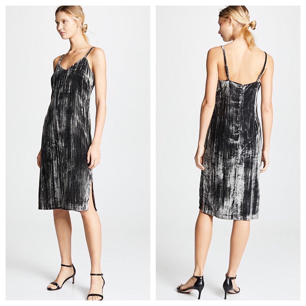 🔥SALE Splendid Women's Moonstone Midi Velvet Dres